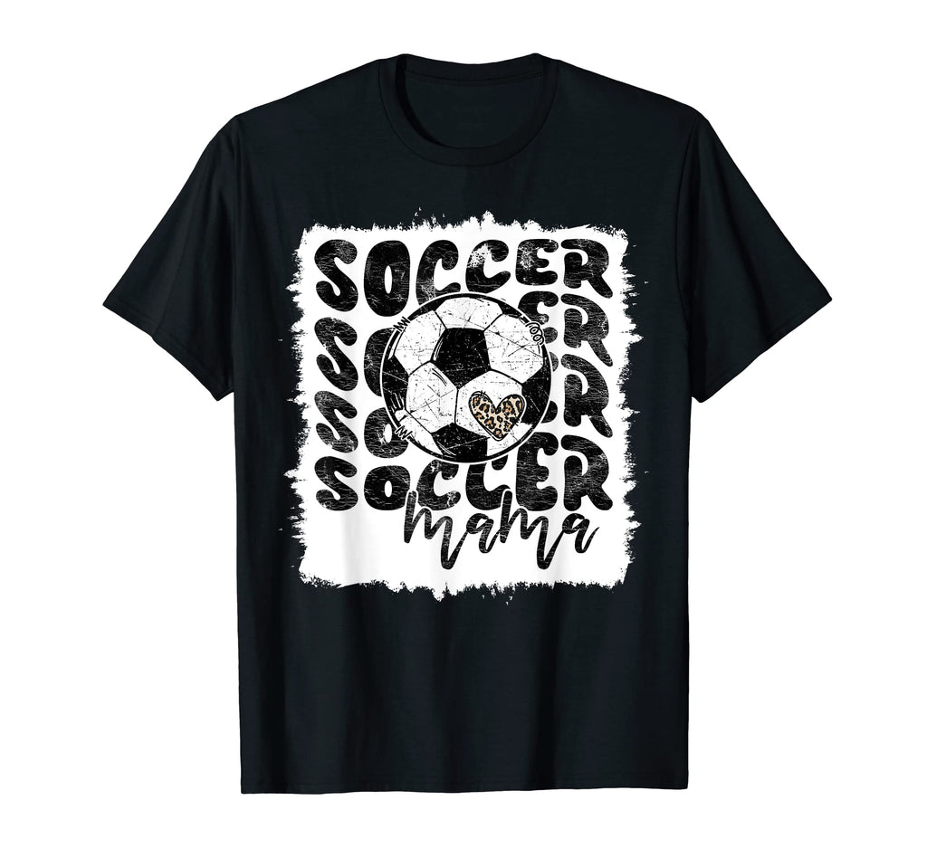 Soccer Mama Heart Leopard Mothers T-Shirt - Custom Art Print for Adults - T-Shirt, Sweatshirt, Hoodie