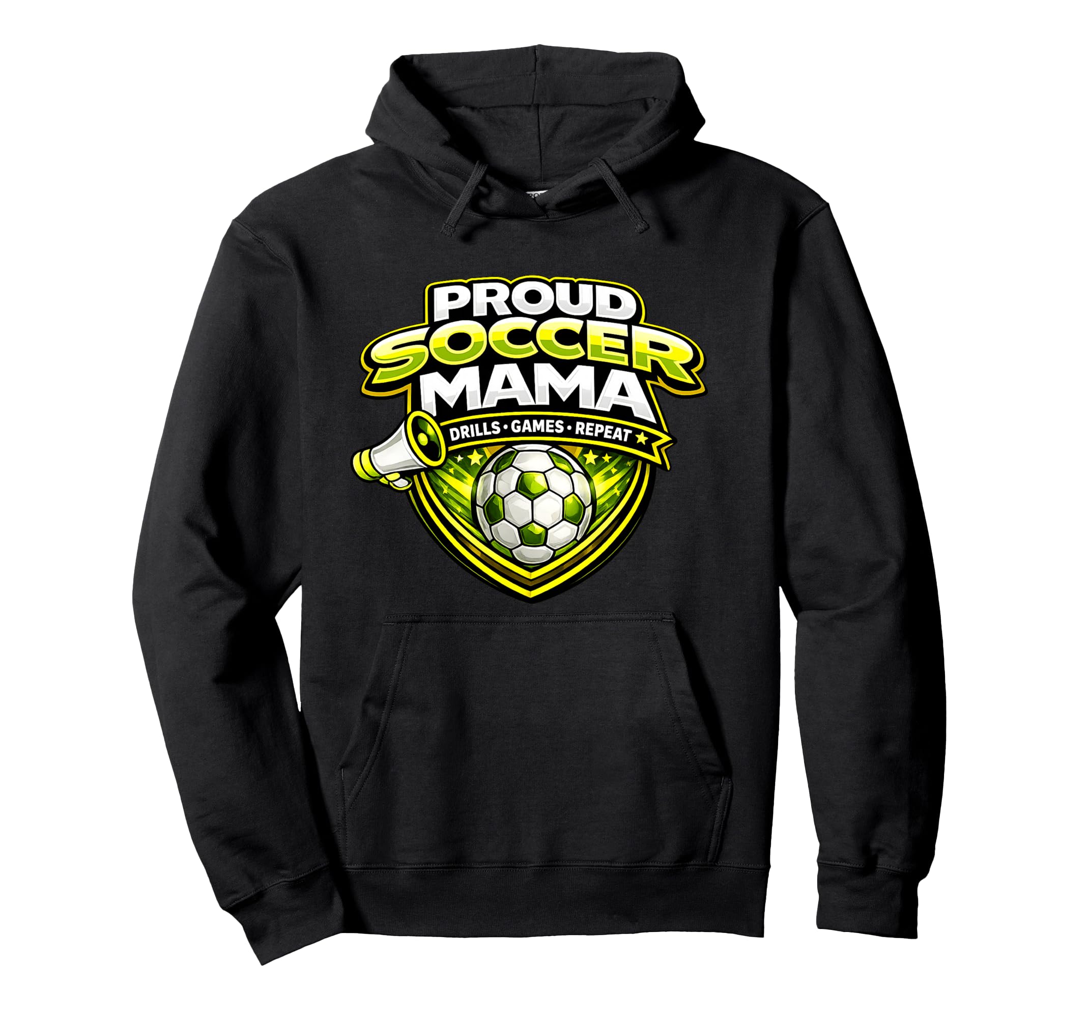 Soccer Mama Funny Proud Drills Hoodie - Fun Novelty Design for Adults - T-Shirt, Sweatshirt, Hoodie