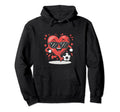 Funny Heart Running Soccer Ball Hoodie - Custom Art Print Men Women - T-Shirt, Sweatshirt, Hoodie