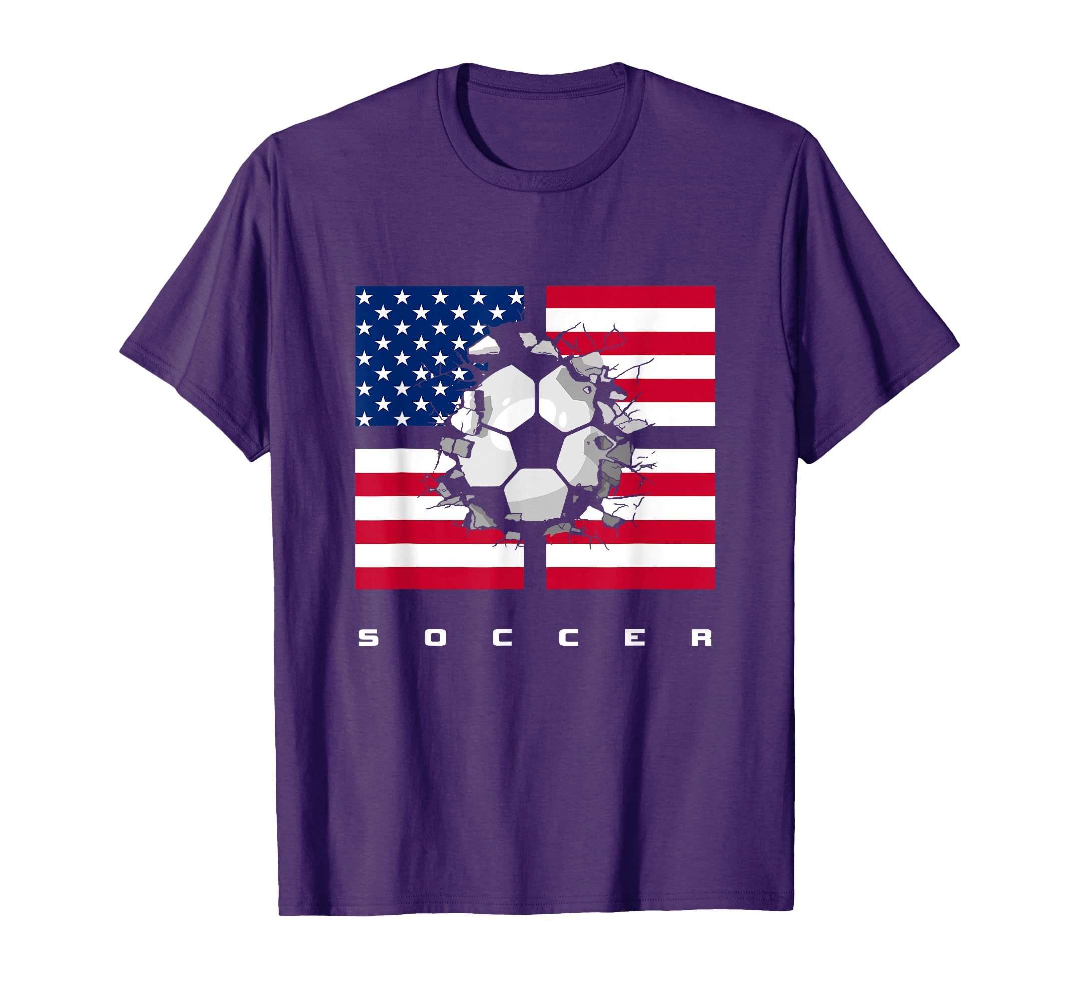 American Flag Soccer Soccer T-Shirt - Streetwear Style Unisex - T-Shirt, Sweatshirt, Hoodie