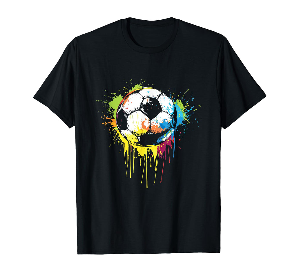 Soccer Ball Paint Splatter Player T-Shirt - Custom Art Print for Adults - T-Shirt, Sweatshirt, Hoodie