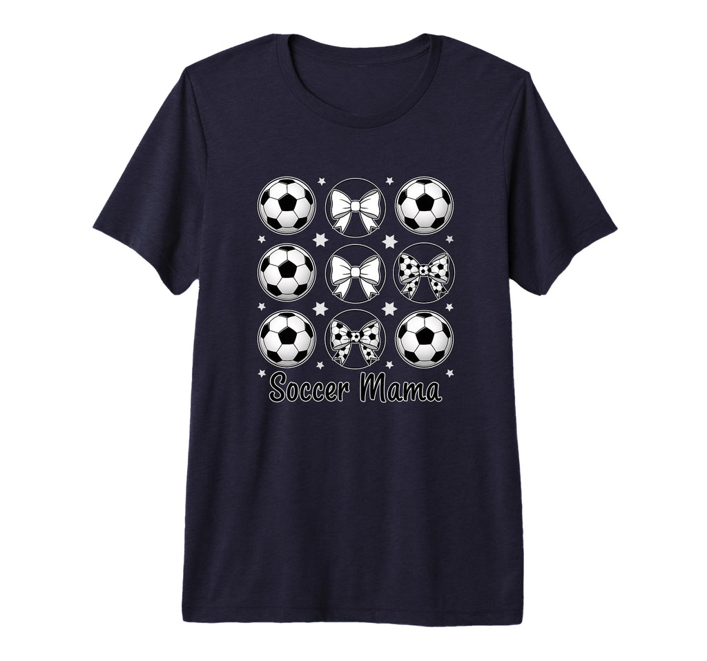 Soccer Mama Mom Soccer Mom Bow T-Shirt - Aesthetic Graphic for Adults - T-Shirt, Sweatshirt, Hoodie
