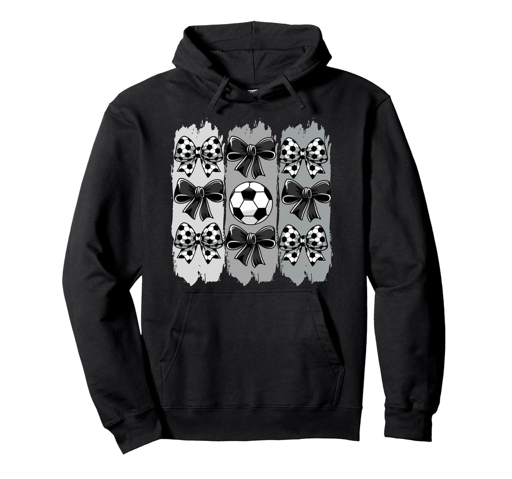 Soccer Coquette Bow Soccer Ball Soccer Hoodie - Graphic Print Unisex - T-Shirt, Sweatshirt, Hoodie