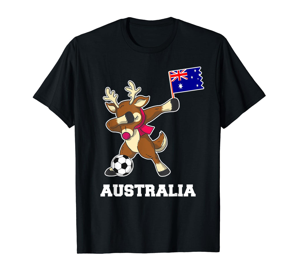 Australia Soccer Reindeer Australian T-Shirt - Trendy Graphic Men Women - T-Shirt, Sweatshirt, Hoodie