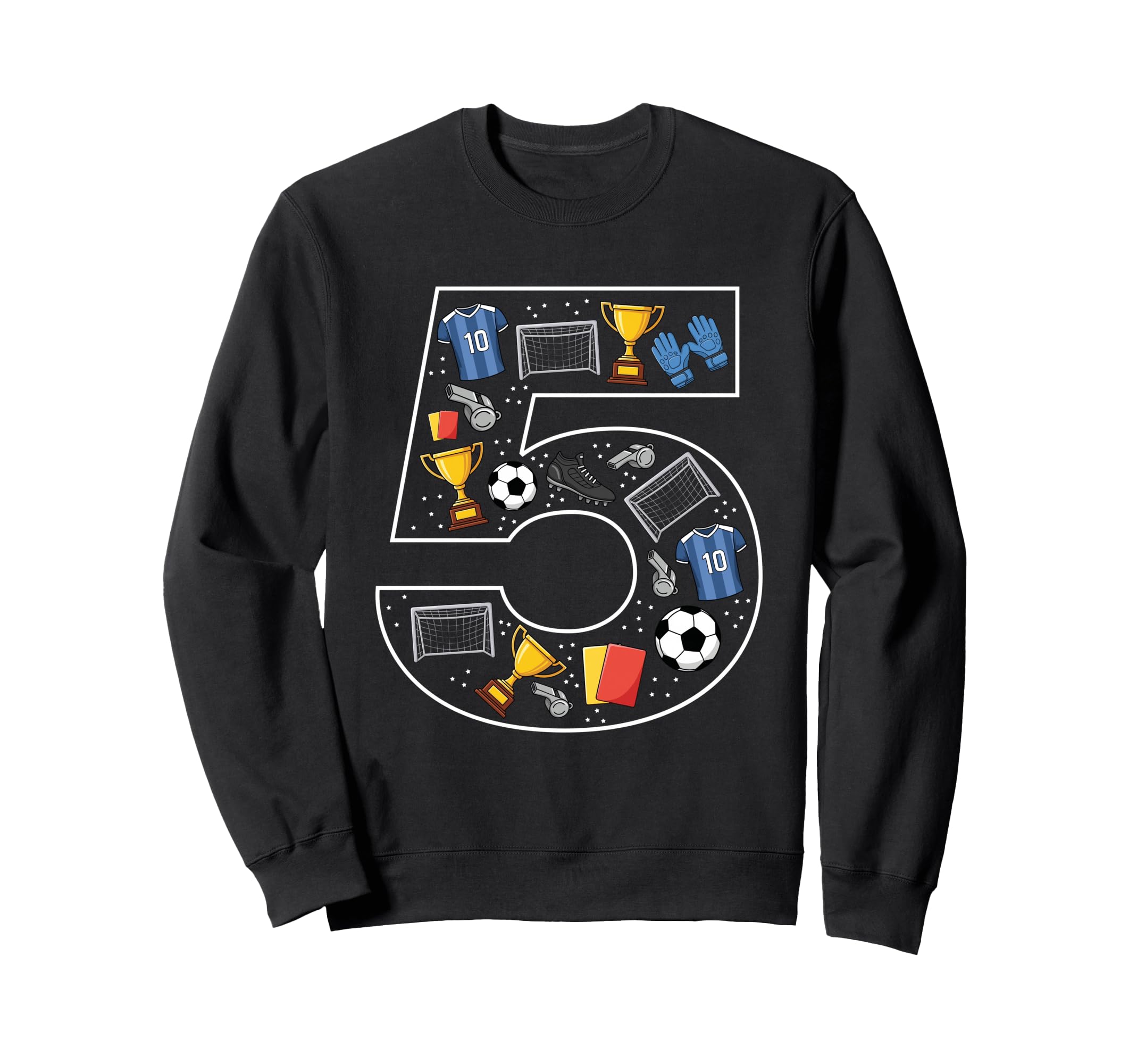 5Th Birthday 5 Year Old Football Sweatshirt - Custom Art Print for Adults - T-Shirt, Sweatshirt, Hoodie