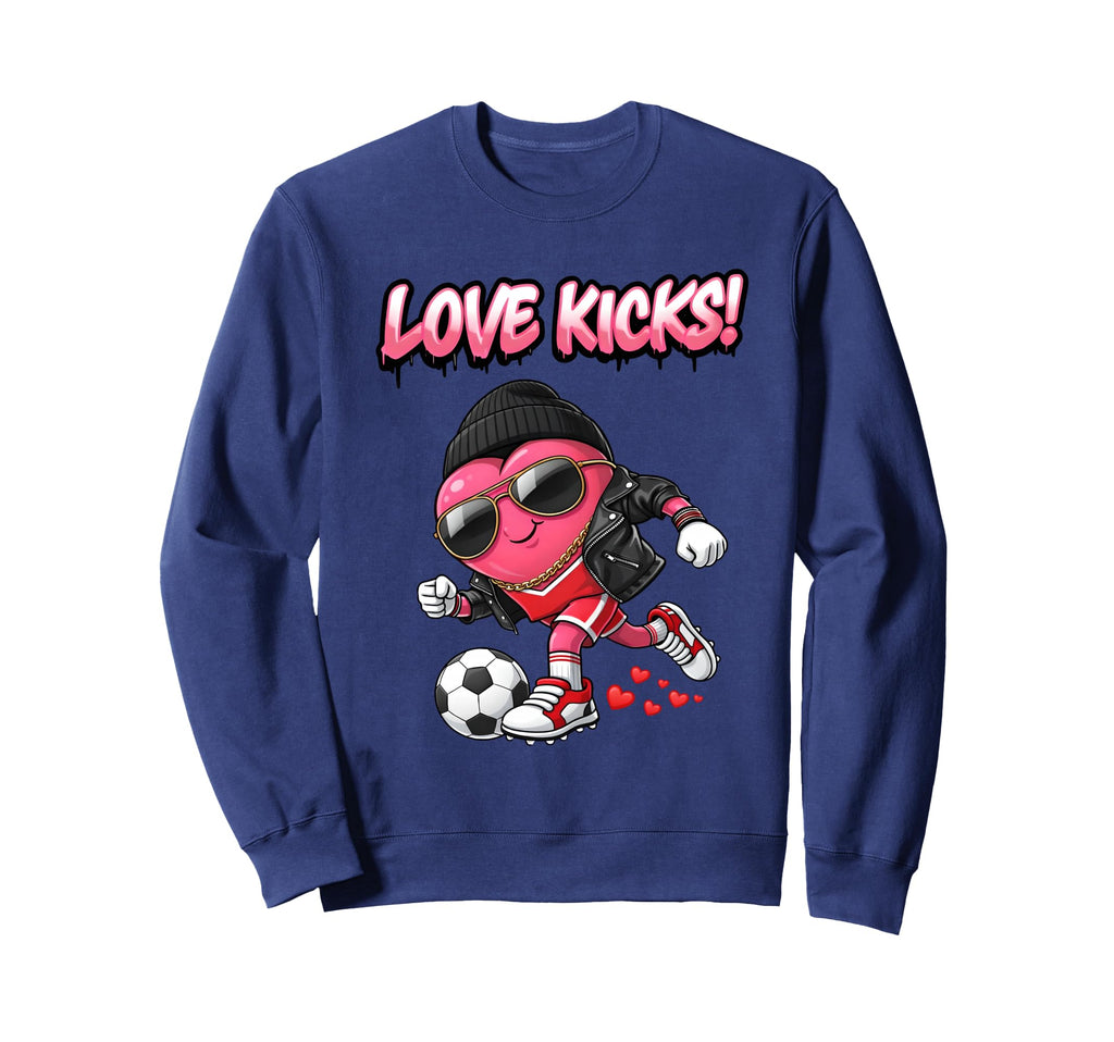 Valentine Gift Soccer Heart Sport Sweatshirt - Novelty Apparel for Adults - T-Shirt, Sweatshirt, Hoodie