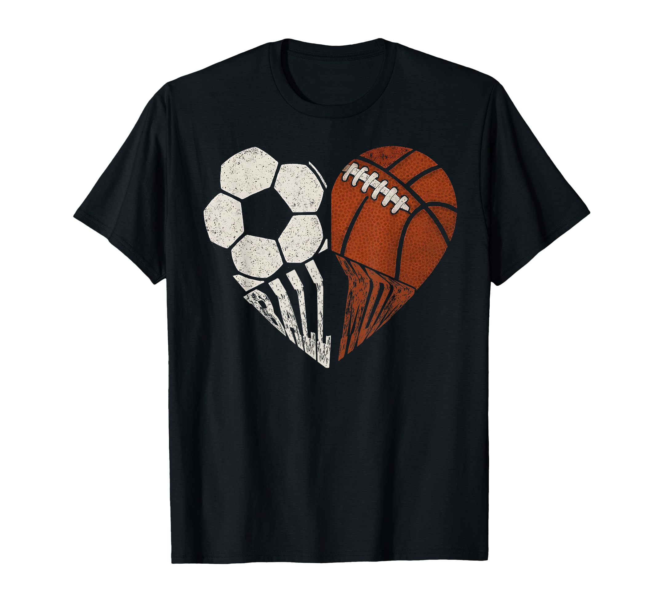 Mom Both Heart Soccer Baseball Sports T-Shirt - Custom Art Print Unisex - T-Shirt, Sweatshirt, Hoodie