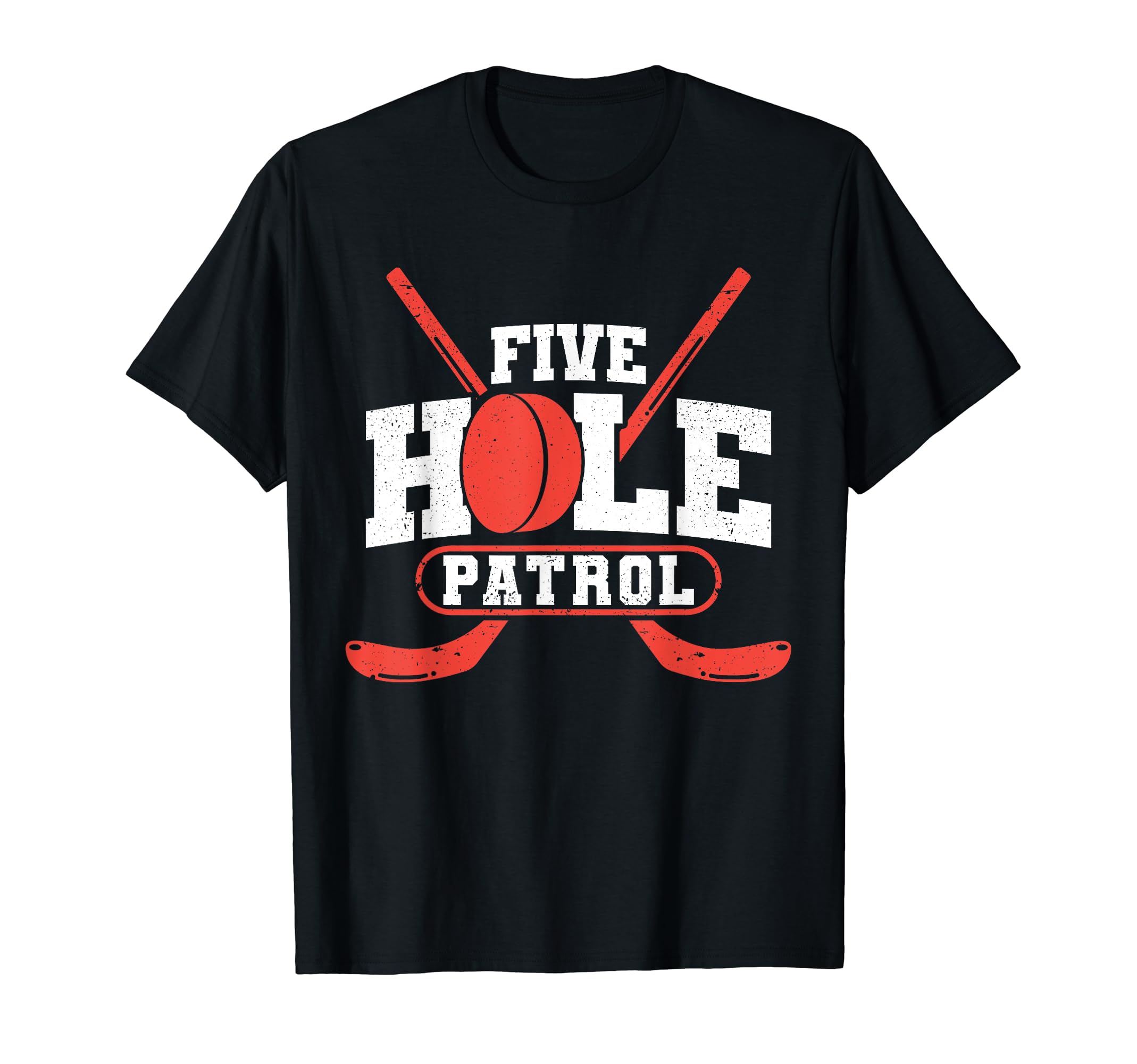 Five Hole Patrol Funny Goalie Ice T-Shirt - Aesthetic Graphic Men Women - T-Shirt, Sweatshirt, Hoodie