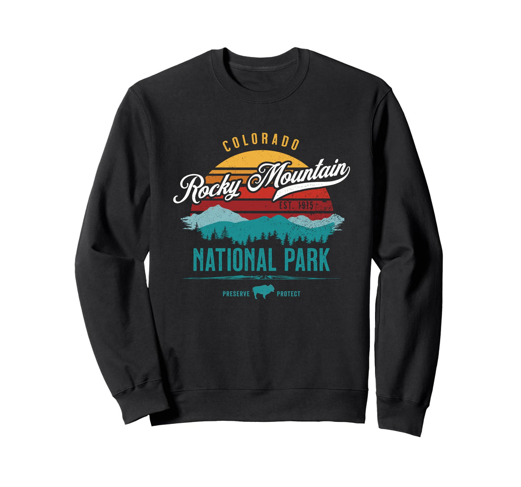 Rocky Mountain National Park Usa Sweatshirt - Minimalist Print Men Women - T-Shirt, Sweatshirt, Hoodie