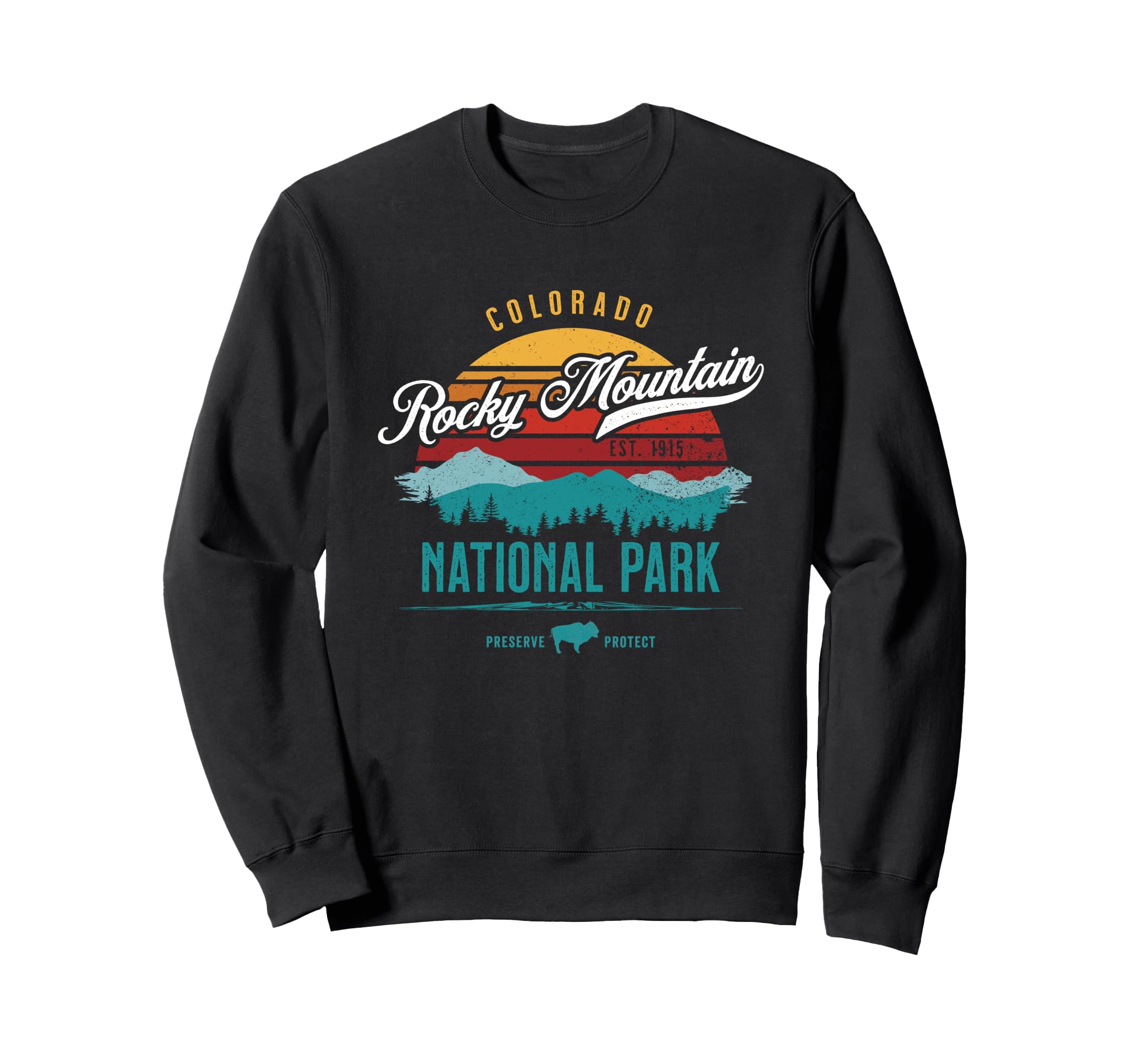 Rocky Mountain National Park Usa Sweatshirt - Minimalist Print Men Women - T-Shirt, Sweatshirt, Hoodie