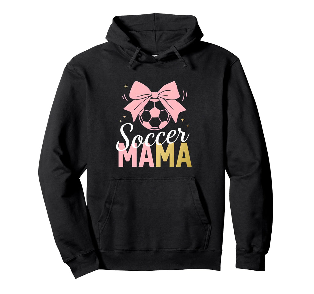 Soccer Mama Bow Soccer Mom Club Hoodie - Novelty Apparel Unisex - T-Shirt, Sweatshirt, Hoodie