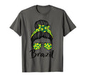 Soccer Ball Messy Bun Brazilians T-Shirt - Fun Novelty Design Men Women - T-Shirt, Sweatshirt, Hoodie