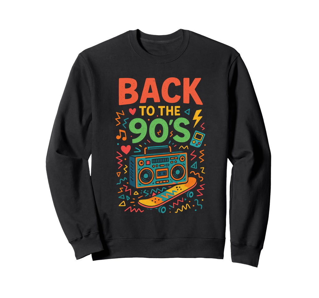 Back To 90S 90S Old School Sweatshirt - Aesthetic Graphic for Adults - T-Shirt, Sweatshirt, Hoodie