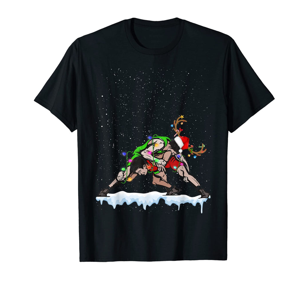 Wrestling Santa Hat Sport T-Shirt - Unique Graphic for Adults - T-Shirt, Sweatshirt, Hoodie
