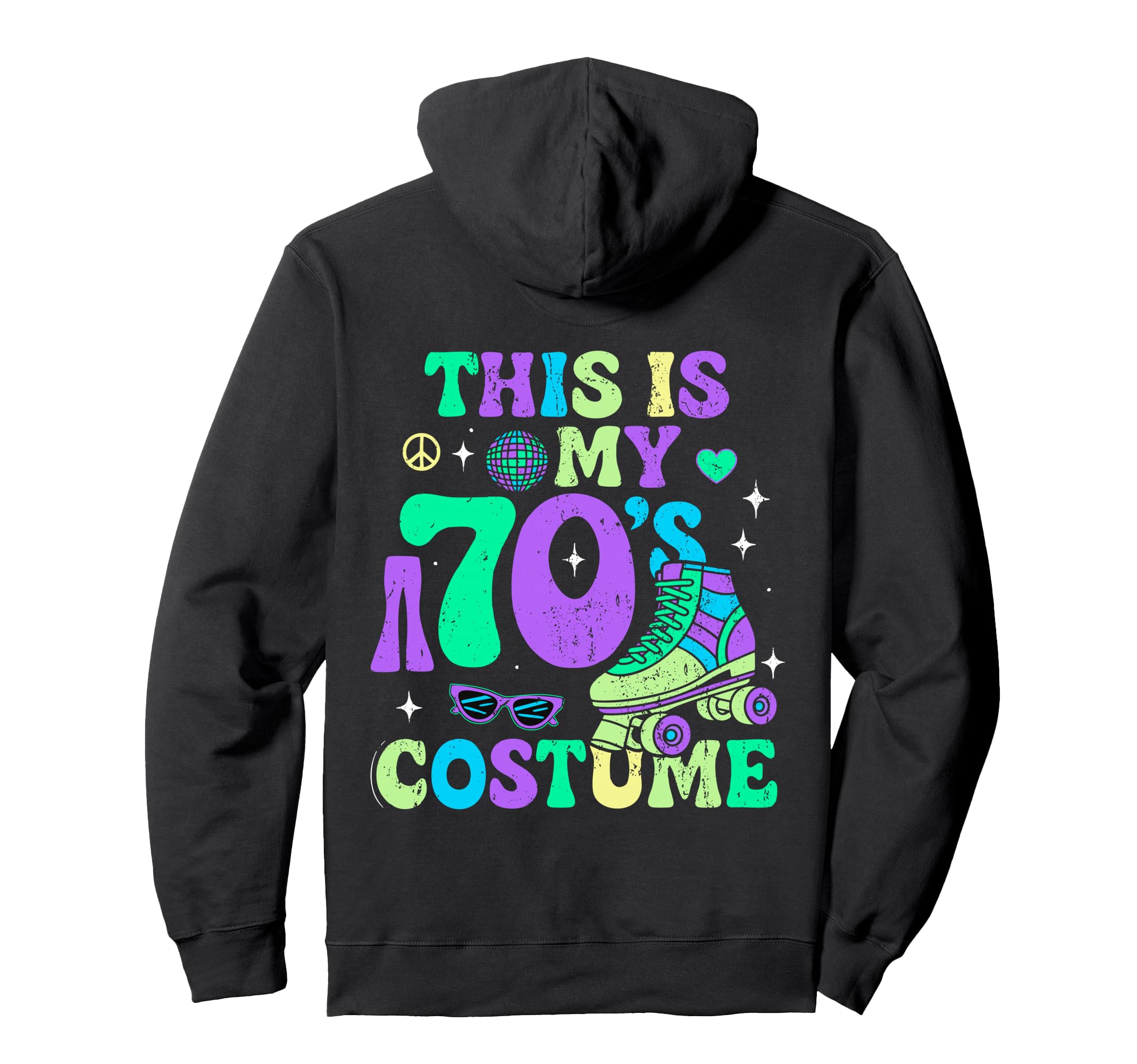 Roller Skates This Is My 70S Costume Hoodie - Minimalist Print for Adults - T-Shirt, Sweatshirt, Hoodie