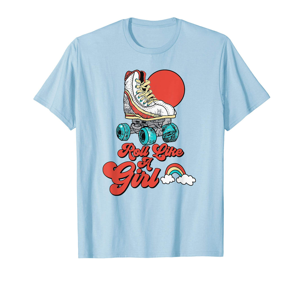 Roll Like Minimalist Roller Skate T-Shirt - Graphic Print Unisex - T-Shirt, Sweatshirt, Hoodie