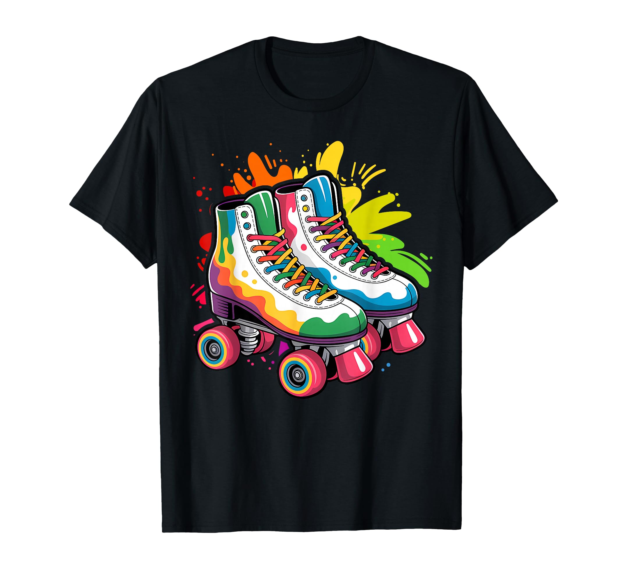 Roller Skates Splash Art Urban Sports T-Shirt - Novelty Apparel Men Women - T-Shirt, Sweatshirt, Hoodie