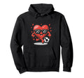 Heart Running Soccer Ball Valentines Day Hoodie - Unique Graphic Unisex - T-Shirt, Sweatshirt, Hoodie