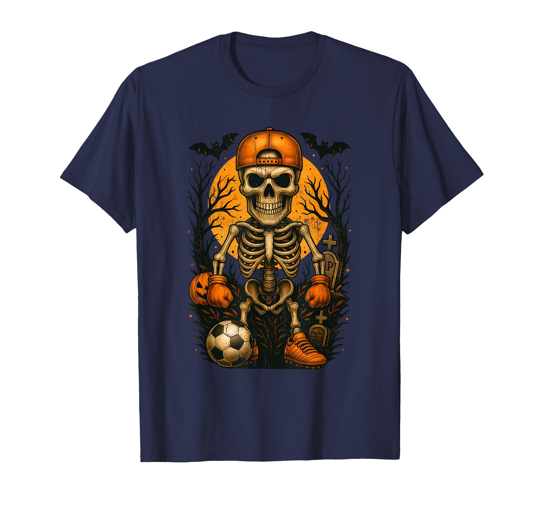 Halloween Skeleton Soccer Lovers T-Shirt - Unique Graphic Men Women - T-Shirt, Sweatshirt, Hoodie