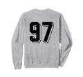 Number 97 Backside 80S 90S Team Sweatshirt - Aesthetic Graphic Men Women - T-Shirt, Sweatshirt, Hoodie