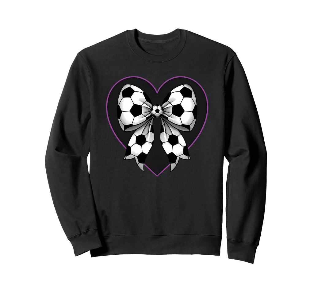 Soccer Coquette Bow Football Soccer Sweatshirt - Novelty Apparel Unisex - T-Shirt, Sweatshirt, Hoodie