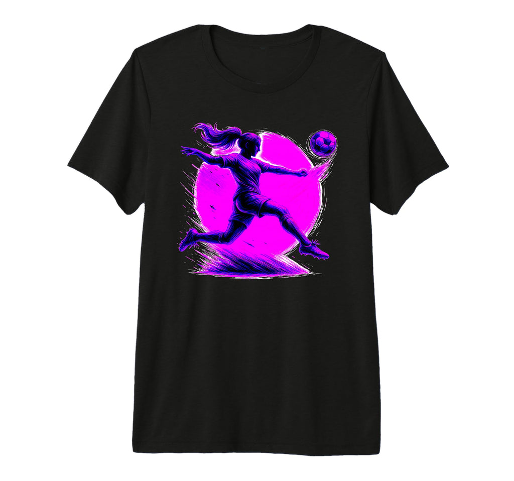 Soccer Player Powerful Kick Athletic T-Shirt - Casual Everyday Wear Unisex - T-Shirt, Sweatshirt, Hoodie