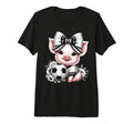 Pig Black White Soccer Coquette Bow T-Shirt - Custom Art Print Men Women - T-Shirt, Sweatshirt, Hoodie