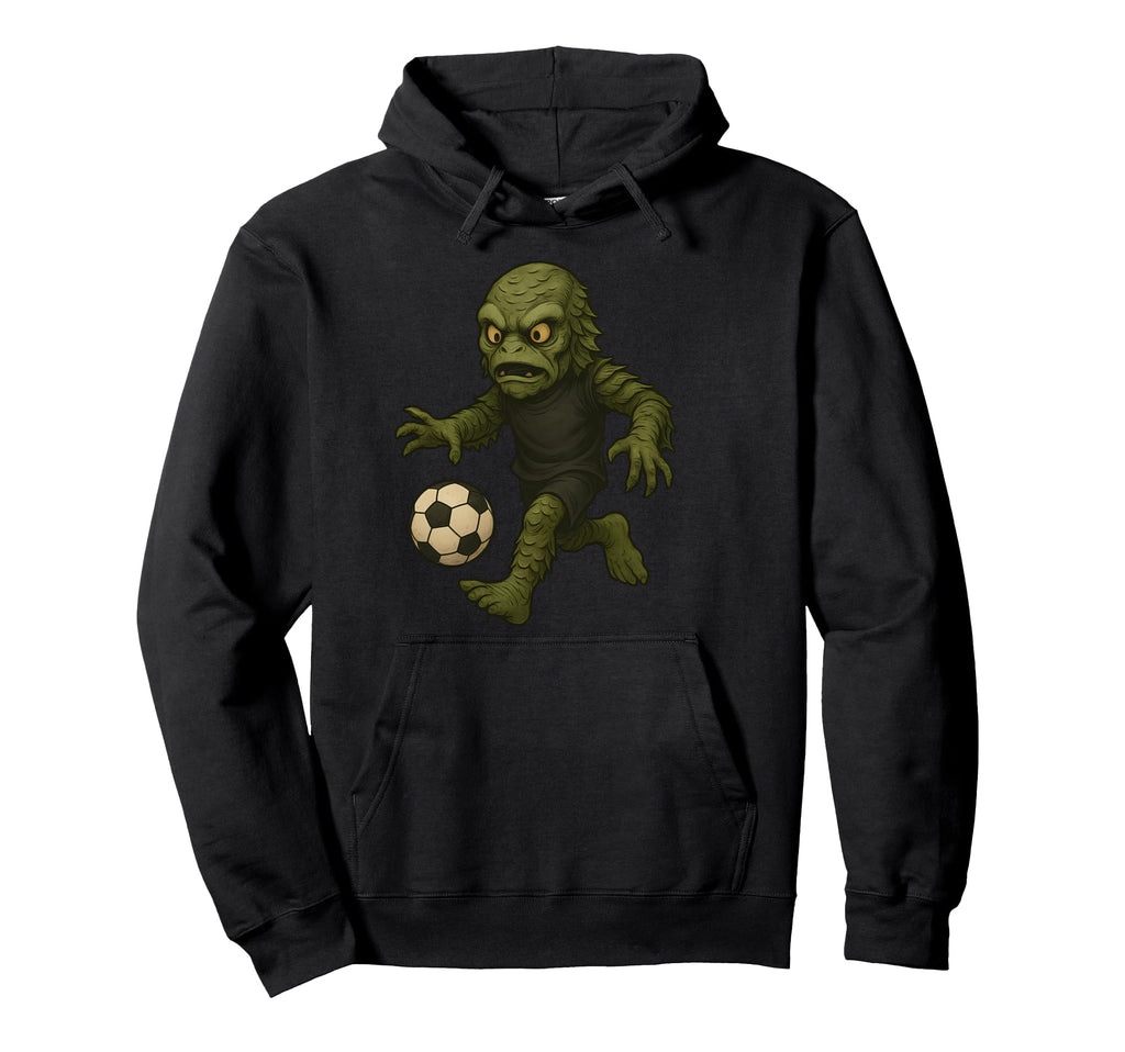 Halloween Swamp Creature Soccer Player Hoodie - Minimalist Print Men Women - T-Shirt, Sweatshirt, Hoodie