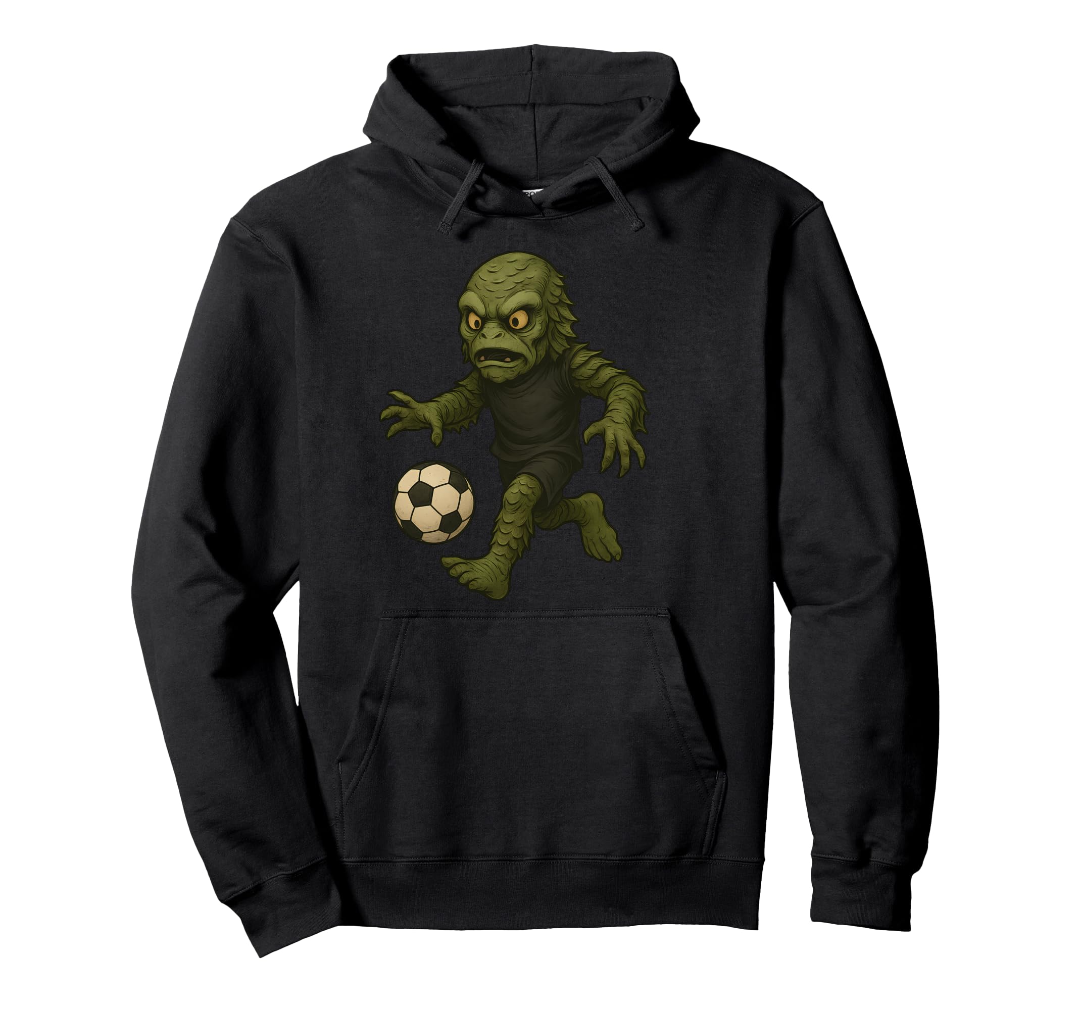Halloween Swamp Creature Soccer Player Hoodie - Minimalist Print Men Women - T-Shirt, Sweatshirt, Hoodie
