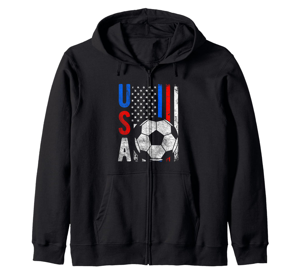 Usa Flag Soccer Tournament Gift Hoodie - Aesthetic Graphic for Adults - T-Shirt, Sweatshirt, Hoodie