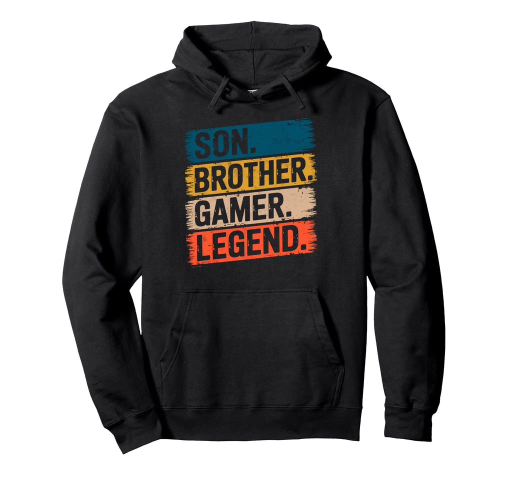 Son Brother Gamer Legend Video Game Hoodie - Aesthetic Graphic for Adults - T-Shirt, Sweatshirt, Hoodie