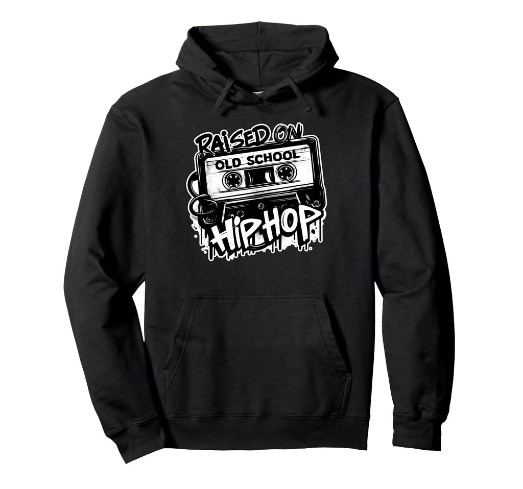 Raised Old School Hip Hop 80S 90S Hoodie - Custom Art Print for Adults - T-Shirt, Sweatshirt, Hoodie