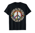 Peace Flower Imagine All People T-Shirt - Fun Novelty Design Men Women - T-Shirt, Sweatshirt, Hoodie