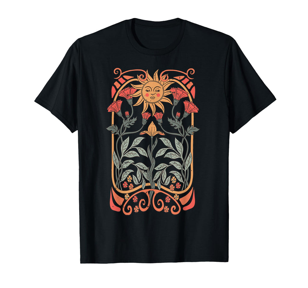 Boho Floral Art Nouveau Boho Wildflowers T-Shirt - Graphic Print for Adults - T-Shirt, Sweatshirt, Hoodie
