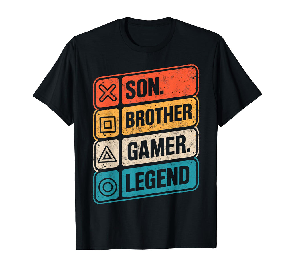 Son Brother Gamer Legend Video T-Shirt - Fun Novelty Design for Adults - T-Shirt, Sweatshirt, Hoodie