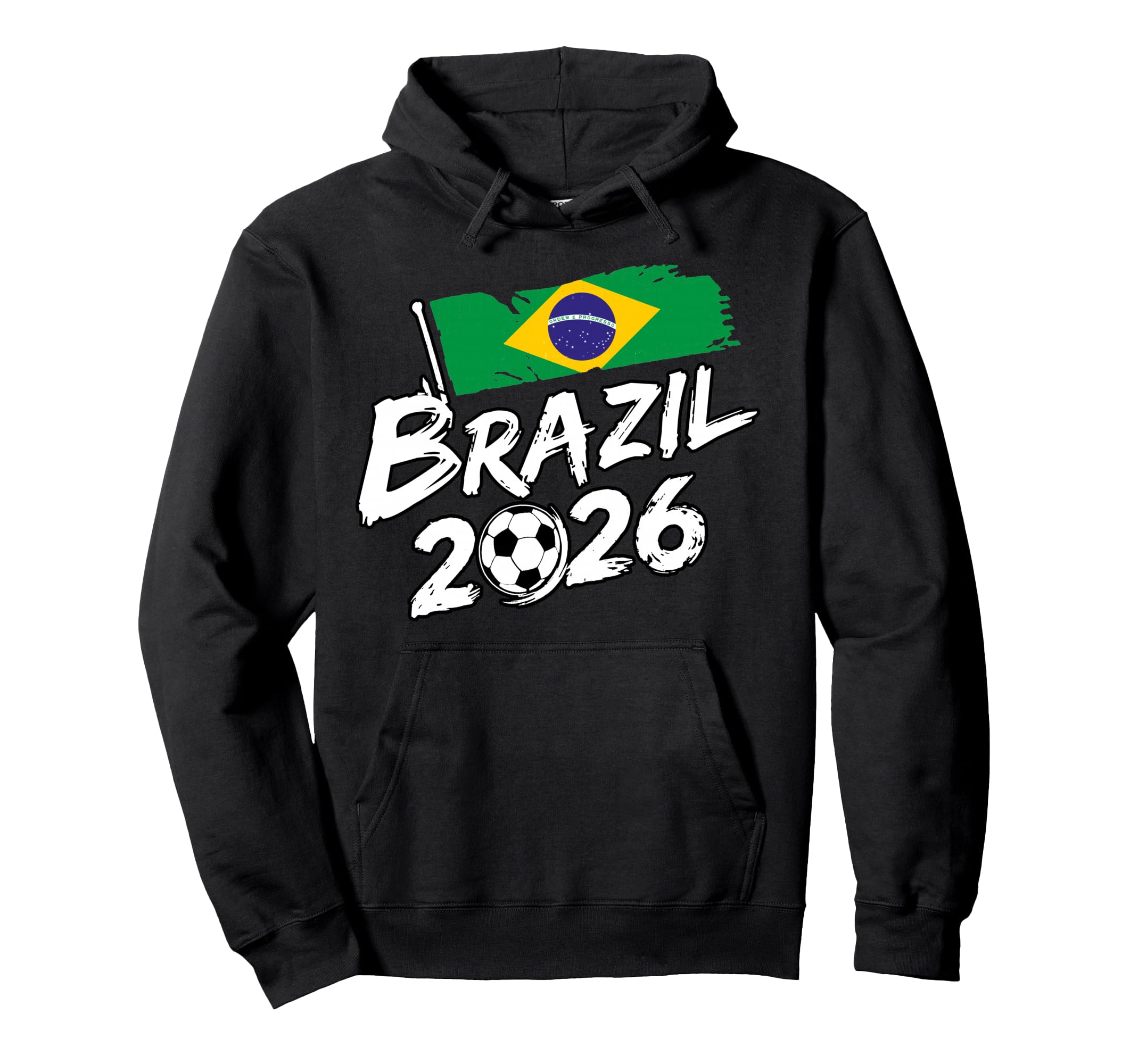 Brazil Football Soccer Game Player Fan Hoodie - Graphic Print for Adults - T-Shirt, Sweatshirt, Hoodie