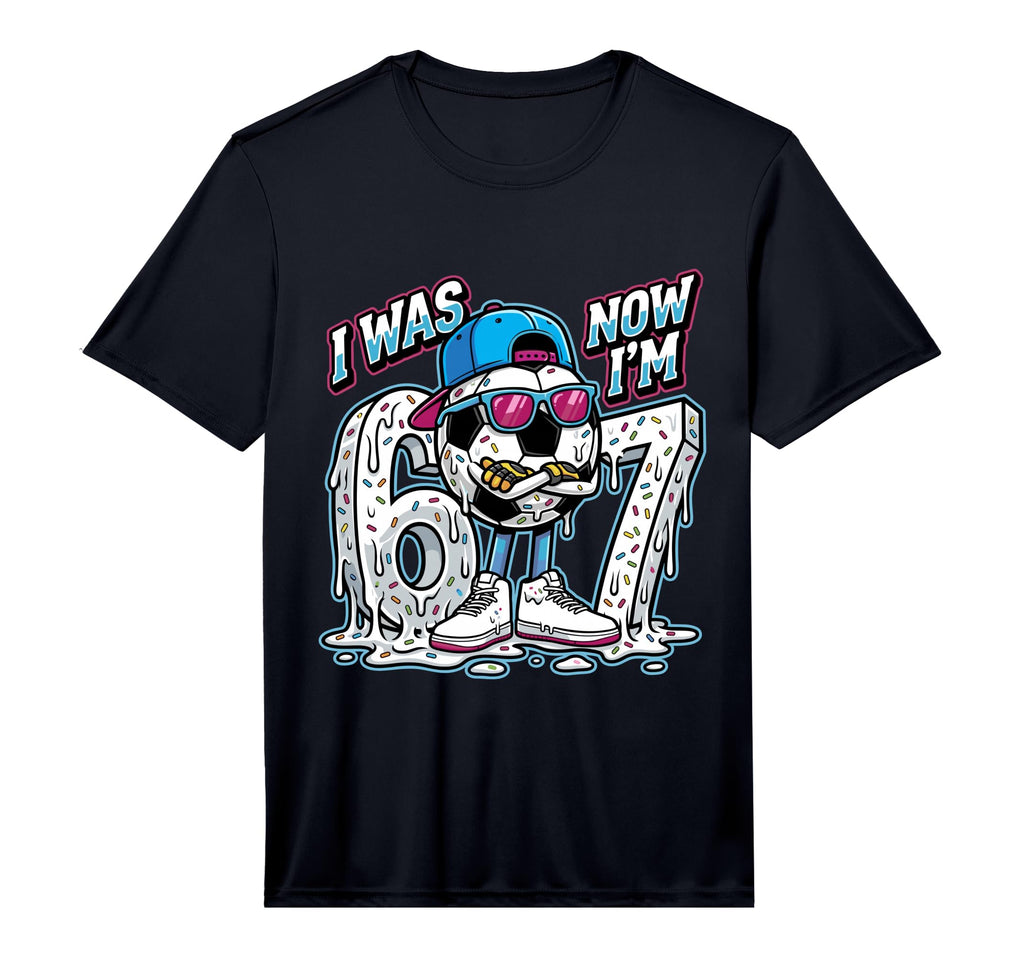 I Was 6 Now Im 7 Birthday Soccer Ball T-Shirt - Trendy Graphic for Adults - T-Shirt, Sweatshirt, Hoodie