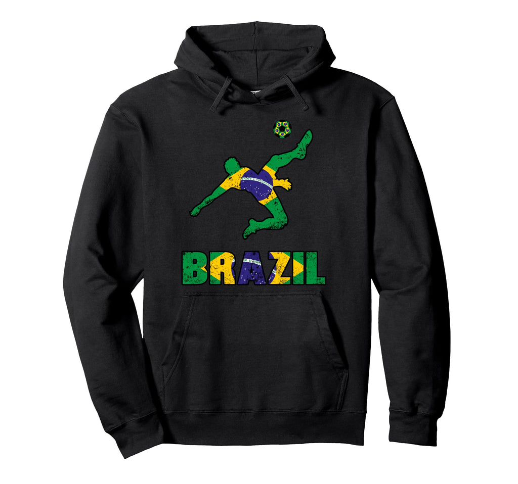 Brazil Football Game Player Soccer Fan Hoodie - Minimalist Print Unisex - T-Shirt, Sweatshirt, Hoodie