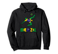 Brazil Football Game Player Soccer Fan Hoodie - Minimalist Print Unisex - T-Shirt, Sweatshirt, Hoodie