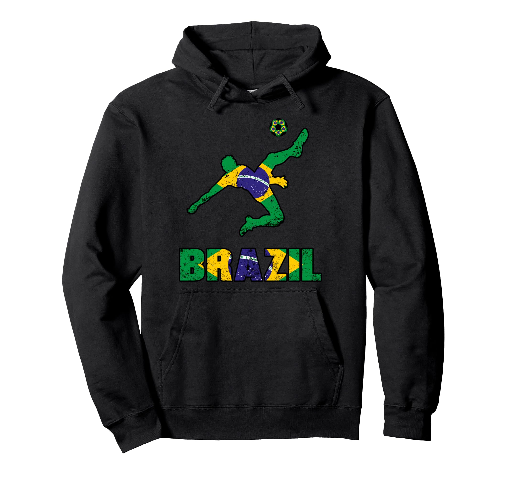 Brazil Football Game Player Soccer Fan Hoodie - Minimalist Print Unisex - T-Shirt, Sweatshirt, Hoodie