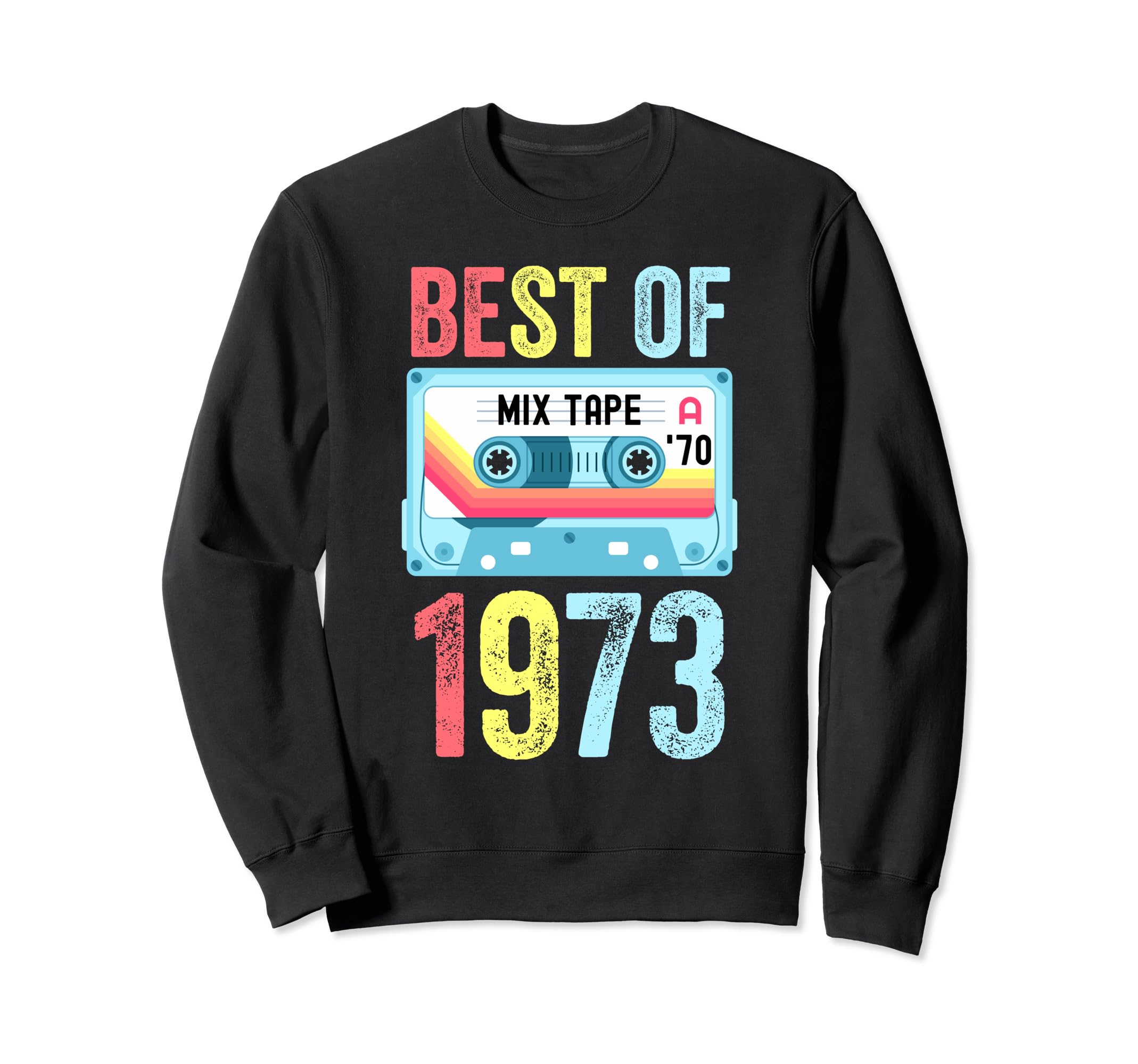 Best 1973 Cassette Tape Sweatshirt - Aesthetic Graphic for Adults - T-Shirt, Sweatshirt, Hoodie