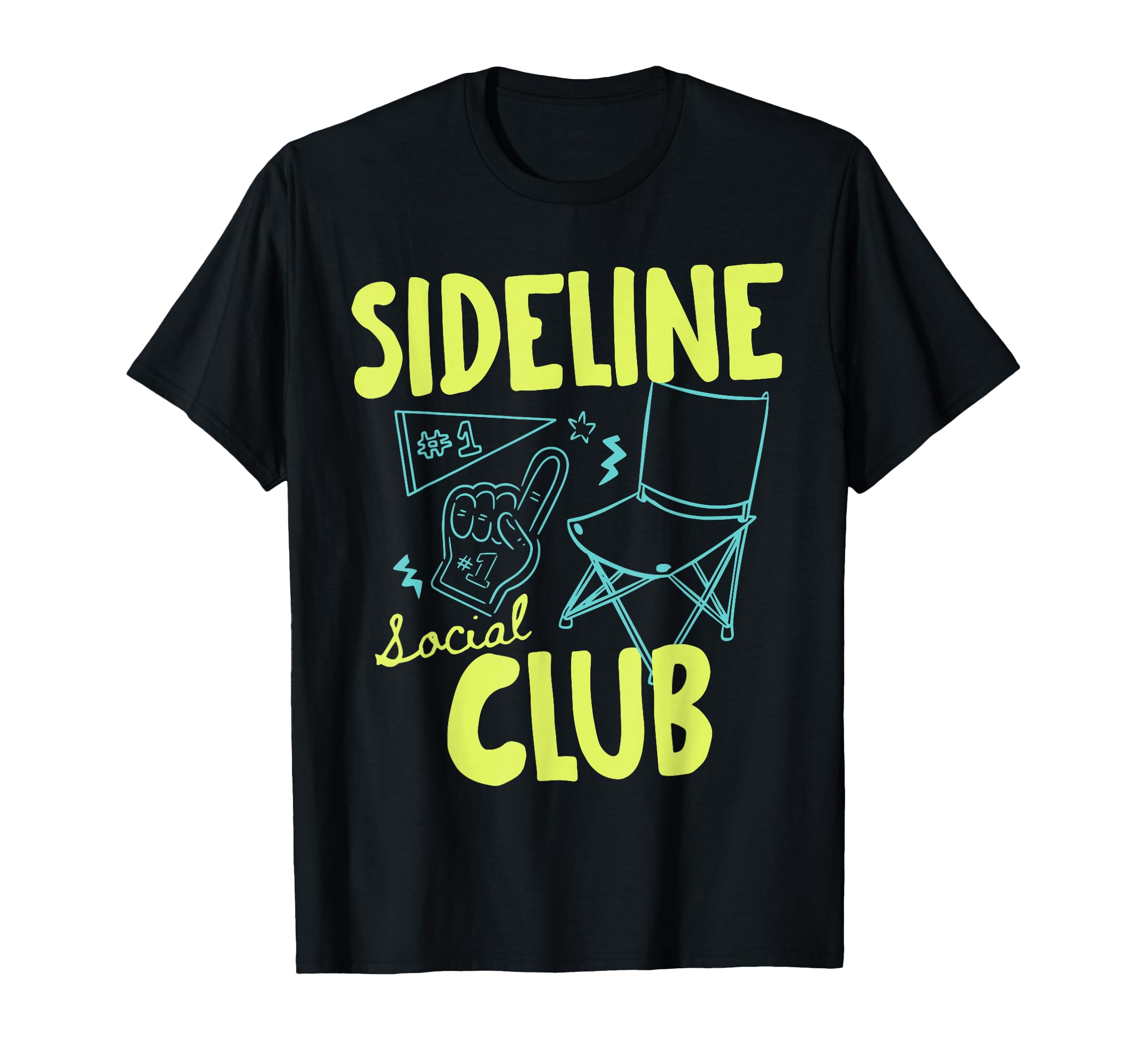 Sideline Social Club Sports Fan T-Shirt - Custom Art Print Men Women - T-Shirt, Sweatshirt, Hoodie