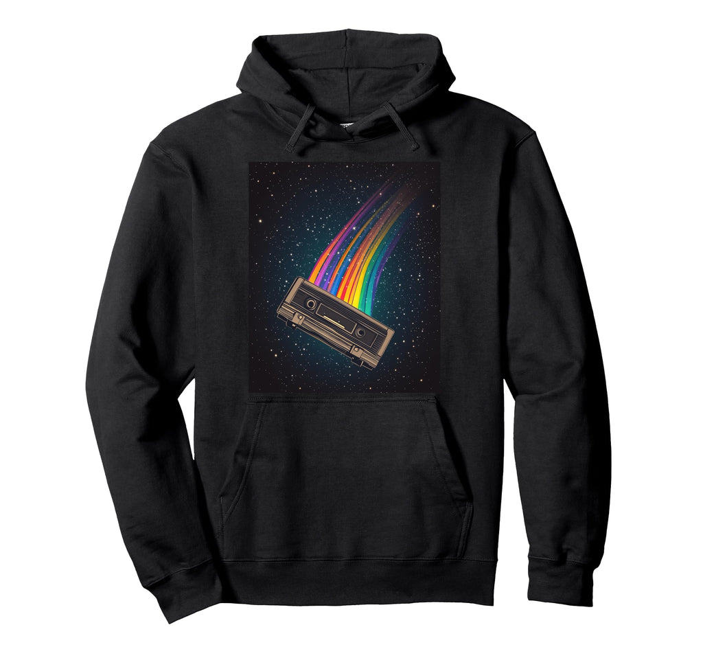 Cassette Tape Rainbow Streams Hoodie - Casual Everyday Wear for Adults - T-Shirt, Sweatshirt, Hoodie