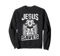 Ice Hockey Goalie Goalkeeper Jesus Sweatshirt - Custom Art Print Men Women - T-Shirt, Sweatshirt, Hoodie