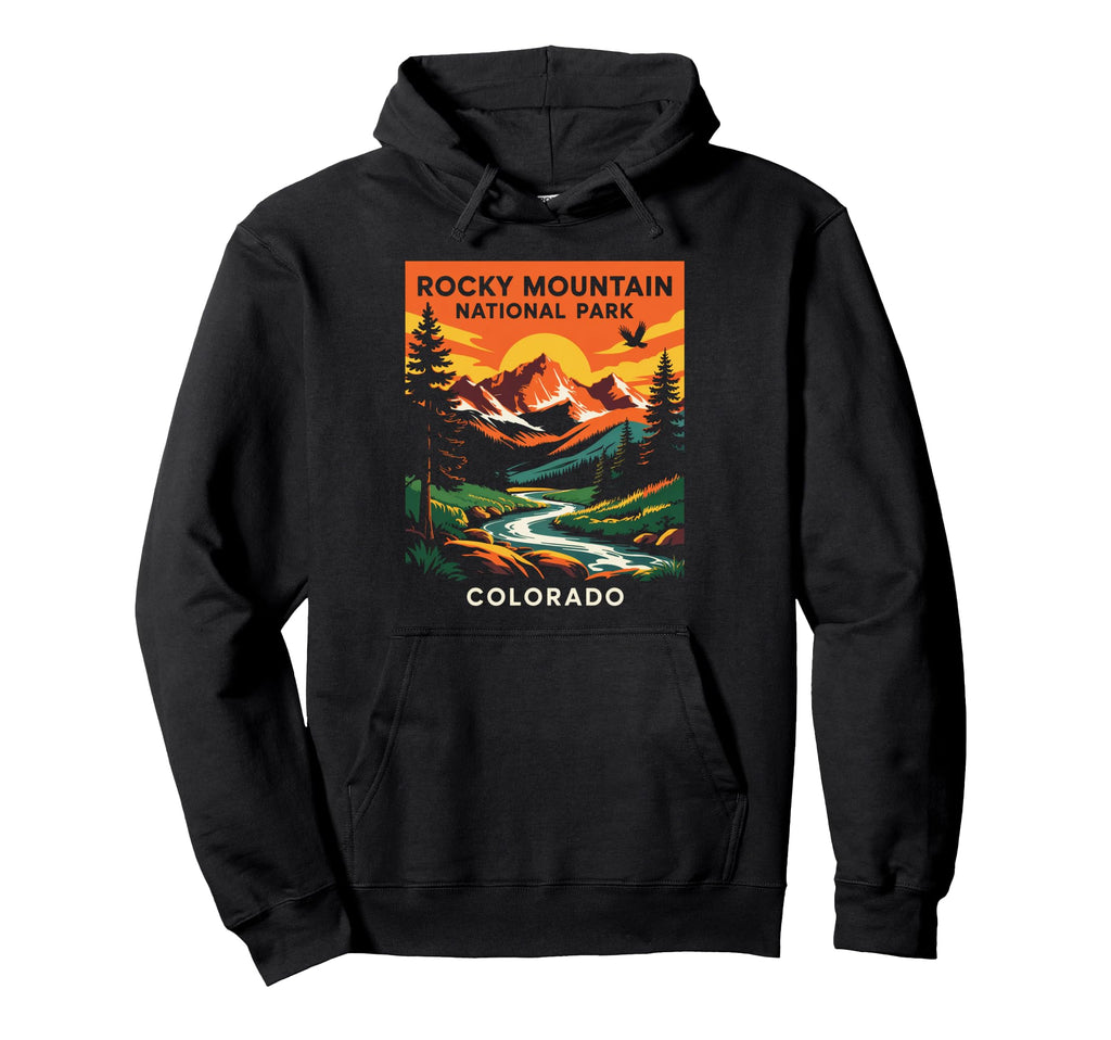 Rocky Mountain National Park Colorado Hoodie - Graphic Print Men Women - T-Shirt, Sweatshirt, Hoodie