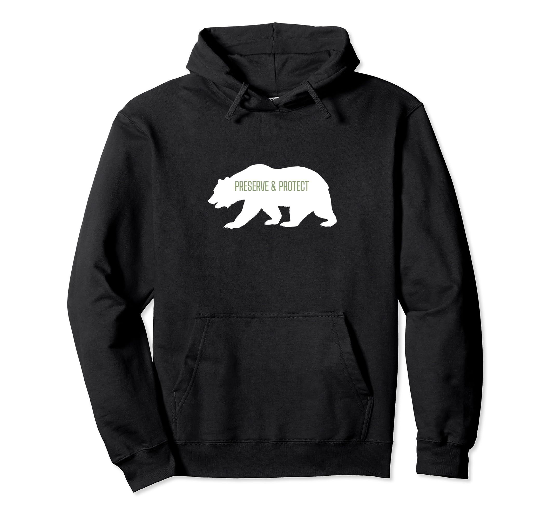 Preserve Protect Bear Silhouette Save Hoodie - Trendy Graphic Men Women - T-Shirt, Sweatshirt, Hoodie