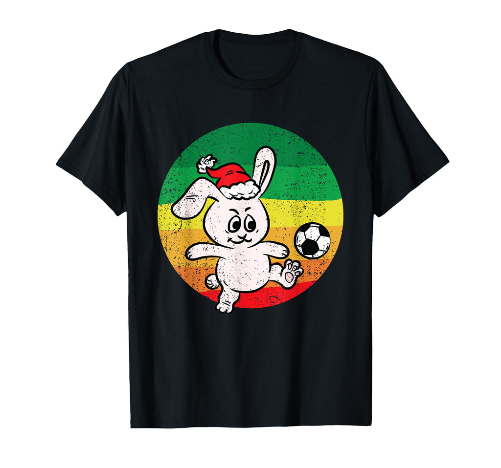 Bunny Santa Hat Soccer Player X Mas T-Shirt - Trendy Graphic Men Women - T-Shirt, Sweatshirt, Hoodie