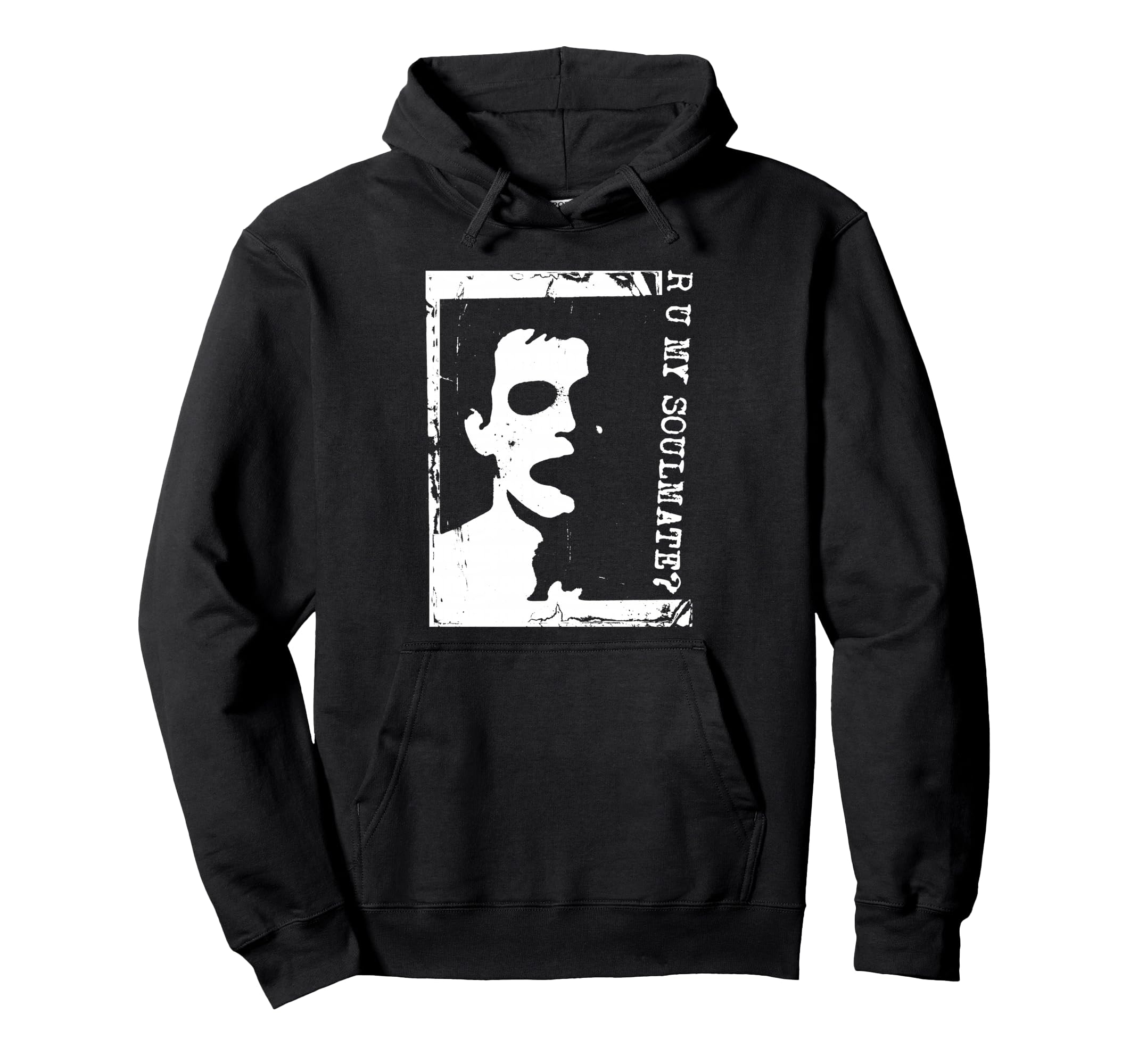 Punk Goth 90S Grunge Stencil Distressed Hoodie - Aesthetic Graphic Unisex - T-Shirt, Sweatshirt, Hoodie