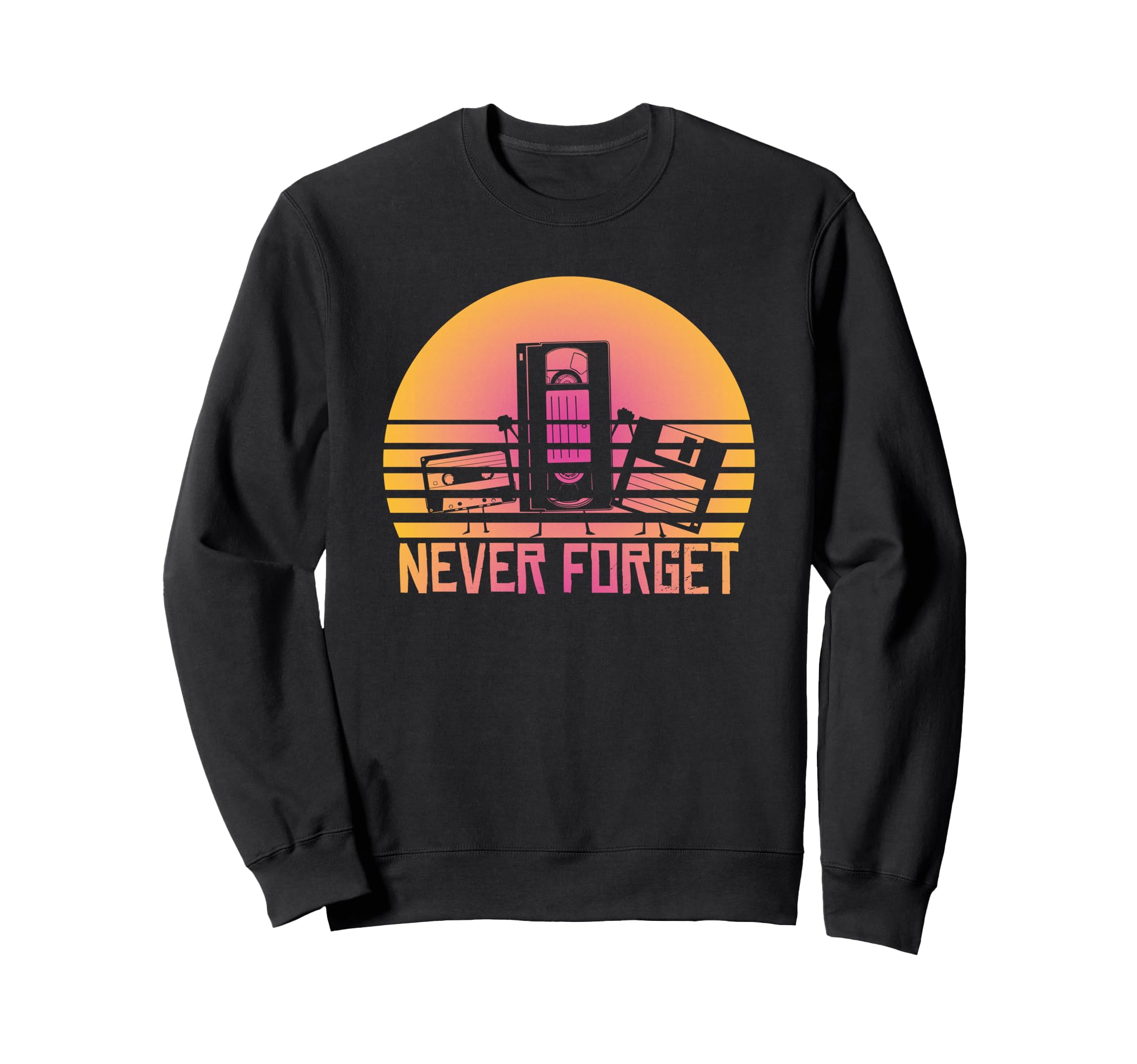 Never Forget Cassette Floppy Disk Vhs Sweatshirt - Streetwear Style Unisex - T-Shirt, Sweatshirt, Hoodie