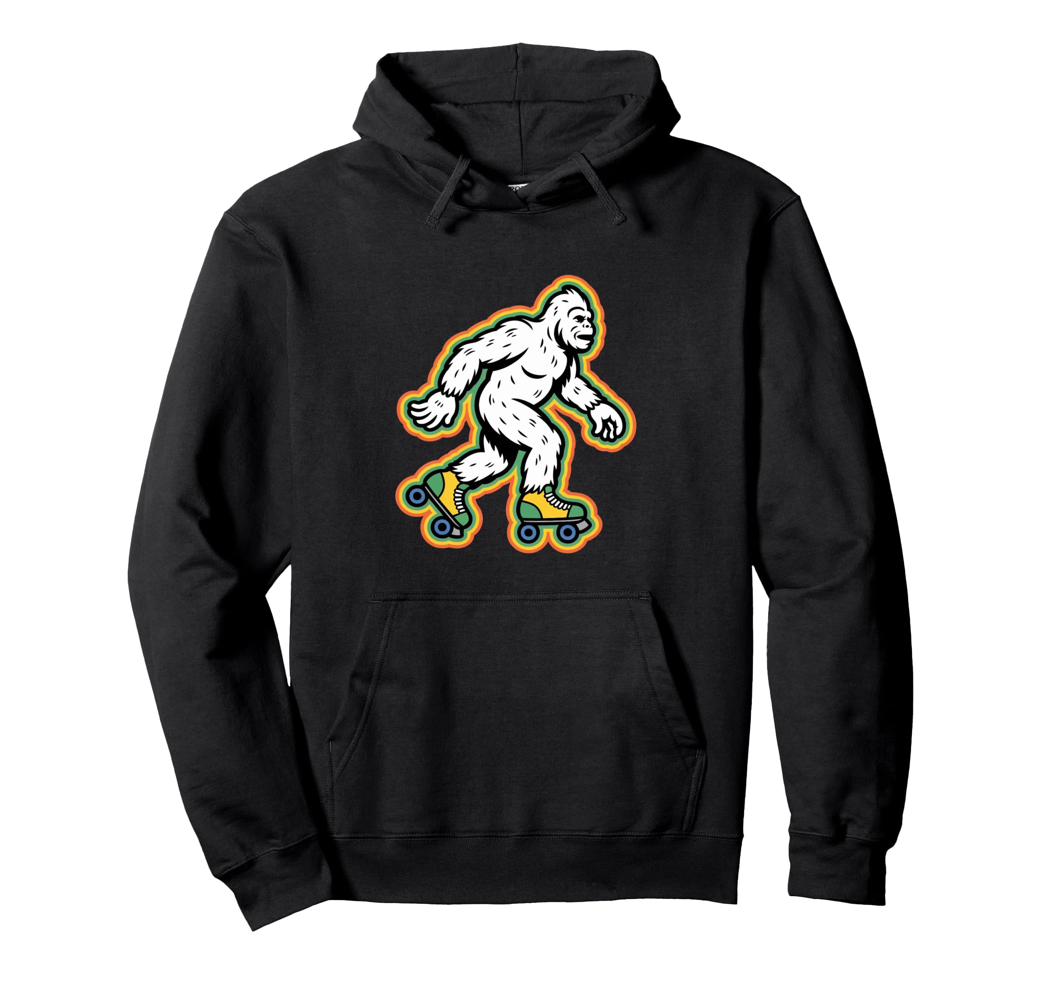 Bigfoot Roller Skate Shoes Roller Hoodie - Unique Graphic for Adults - T-Shirt, Sweatshirt, Hoodie